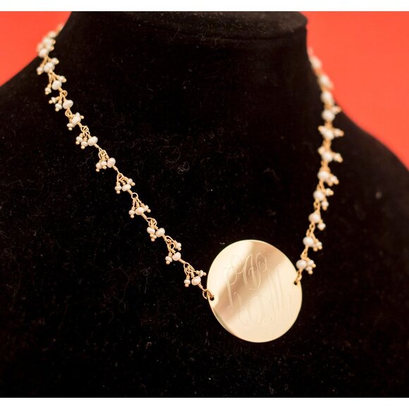 Vintage "LIM" Chain Gold Tone Initial/Word Necklace 18 Inches F10 - Picture 2 of 4